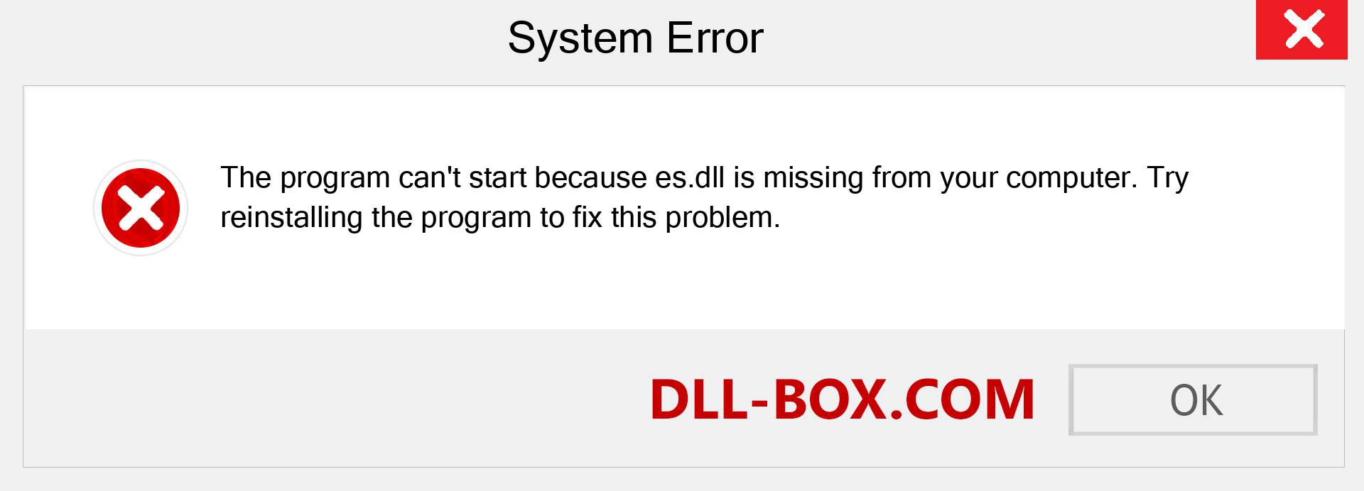 es.dll file is missing?. Download for Windows 7, 8, 10 - Fix  es dll Missing Error on Windows, photos, images